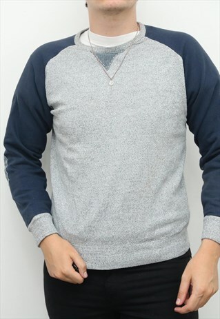 GAP - GREY AND BLUE SWEATSHIRT - MEDIUM