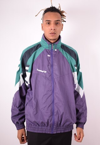 MENS VINTAGE TRACKSUIT TOP JACKET XL MULTI 90S