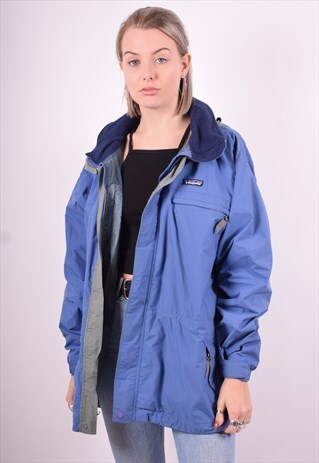 PATAGONIA WOMENS VINTAGE WINDBREAKER JACKET XL BLUE 90'S