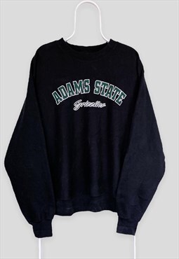 Vintage American Black Sweatshirt Adams State Grizzlies XL
