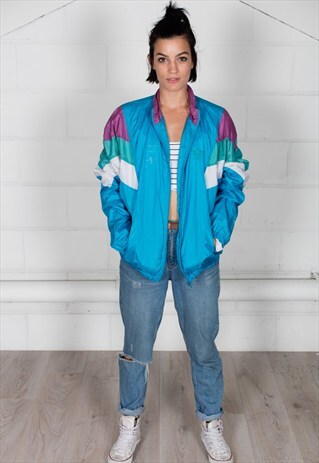 VINTAGE ADIDAS RETRO LOGO UNISEX SHELL JACKET