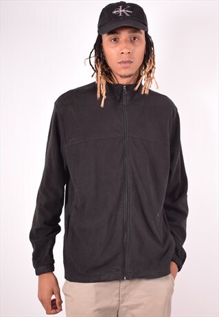 STARTER MENS VINTAGE FLEECE JACKET LARGE BLACK 90S