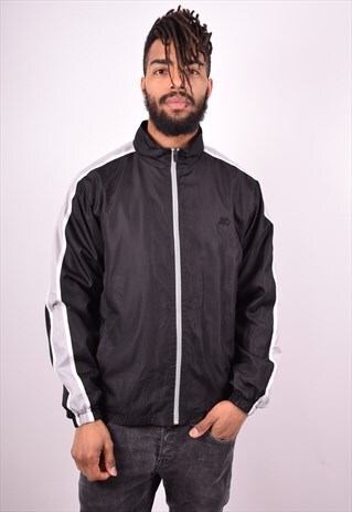 STARTER MENS VINTAGE TRACKSUIT TOP JACKET LARGE BLACK 90S