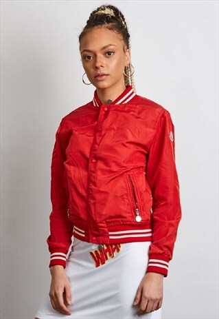 VINATGE 90'S MONCLER RED BOMBER JACKET