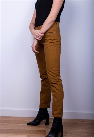 LEVI'S 501 CORDUROY BROWN JEANS TROUSERS