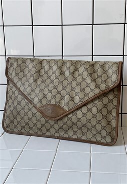 Vintage 1980s GUCCI GG Web Monogram Leather Crossbody Two 