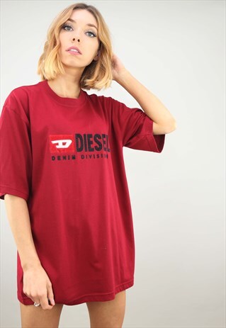 VINTAGE RETRO OVERSIZED RED DIESEL T-SHIRT