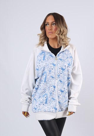 ADIDAS TRACK SUIT TOP JACKET SHELL TOE PRINT UK 18 (M5V)