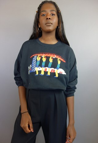 BLACK ROWERS BOATERS SWEATSHIRT