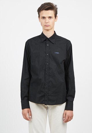VINTAGE BLACK ARMANI LONG SLEEVE SHIRT