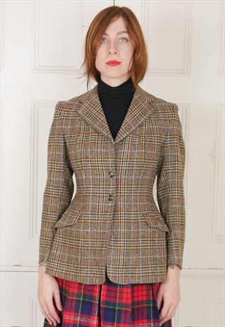 LADIES HARRIS TWEED VINTAGE BLAZER JACKET