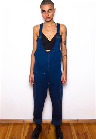 VINTAGE 90S ADIDAS BLUE GYMNASTICS JUMPSUIT ID:2055