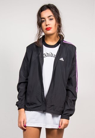 VINTAGE 90'S ADIDAS BLACK TRACKSUIT JACKET