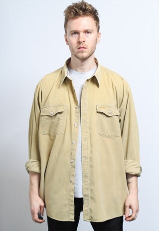 VINTAGE CORDUROY CORD SHIRT BEIGE