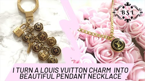 upcycled from a Lv Charm to a Necklace