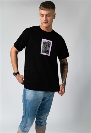 BLACK OVERSIZED PORN FOOD T-SHIRT