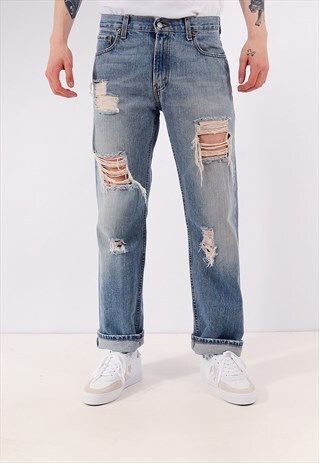 levi's distressed jeans mens black