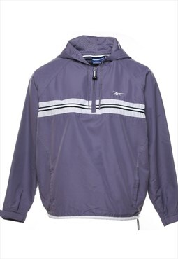 Vintage Reebok Quarter-Zip Purple 1990s Nylon Jacket - S