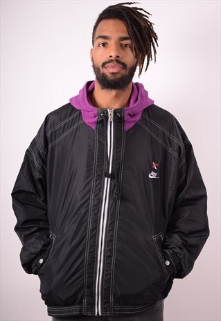 NIKE MENS VINTAGE JACKET XL BLACK 90S