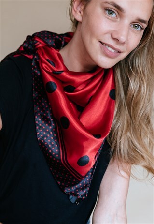 VINTAGE 60S POLKA DOT CLASSIC MEDIUM SCARF