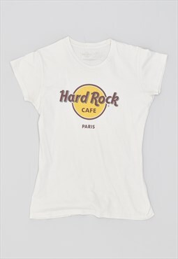 Vintage 00's Y2K Hard Rock Cafe Paris T-Shirt Top White