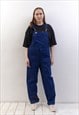 VINTAGE WOMEN XL FRENCH WORKER SUIT COVERALL DARK BLUE CHORE