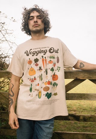 VEGGING OUT MEN'S VEGETABLE GUIDE T-SHIRT