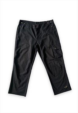 Puma cargo pants gorpcore black utility trousers vintage Y2K