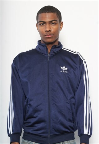 VINTAGE ADIDAS TRACK JACKET NAVY BLUE