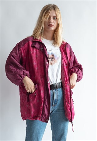VINTAGE 80S FUNKY PUFFER PURPLE SKII JACKET