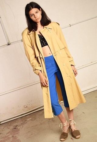 80'S RETRO PARIS CHIC MINIMALIST TRENCH COAT MAC