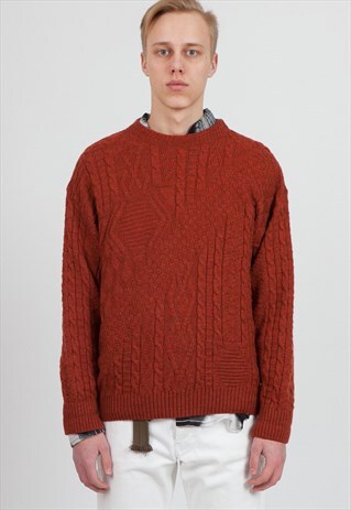 VINTAGE RED MAZAMAILLE KNIT JUMPER SWEATER