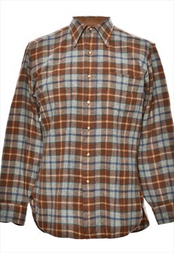Vintage Brown Pendleton Checked Shirt - M