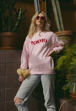 ROR Pale Pink Cosmo Cocktail Slogan Sweatshirt
