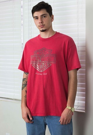 VINTAGE HARLEY DAVIDSON T-SHIRT LOGO 90S XL 8.4