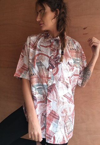 PATTERNED OVERSIZED RETRO VINTAGE UNISEX FESTIVAL SHIRT