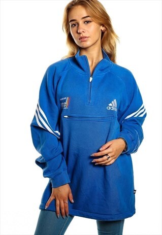 VINTAGE ADIDAS 1/4 ZIP SWEATSHIRT SW295