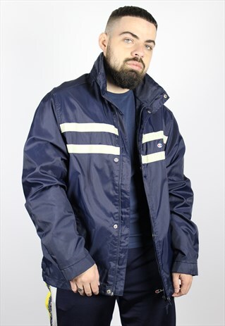 VINTAGE MENS CHAMPION WINDBREAKER JACKET 90S