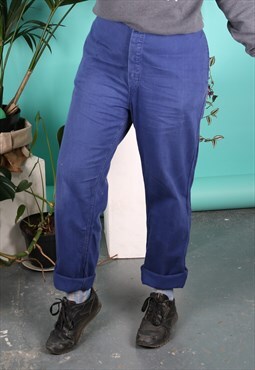 Vintage Worker Trousers in Blue