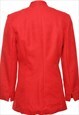 BEYOND RETRO VINTAGE BUTTON FRONT RED JACKET - M