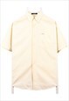 Vintage 90's Chaps Shirt Short Sleeve Button Up White Medium