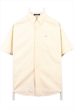 Vintage 90's Chaps Shirt Short Sleeve Button Up White Medium