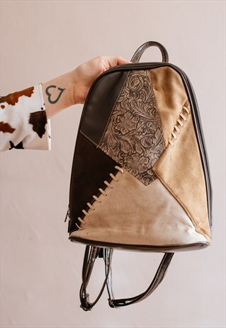 VINTAGE 90S' MIDI PATCHWORK RUCKSACK