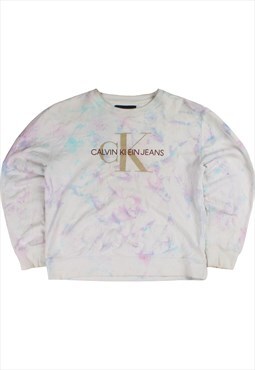 Vintage  Calvin Klein Sweatshirt Tie Dye Crewneck White