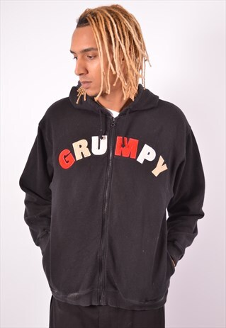 VINTAGE DISNEY GRUMPY HOODIE SWEATER BLACK