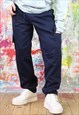 Navy Blue Sweat Cargo Trousers 