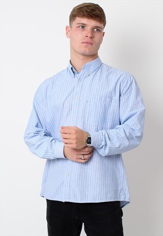 VINTAGE LEVIS SHIRT, FITTED BLUE
