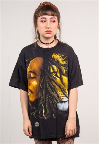 BOB MARLEY LION PRINT T-SHIRT