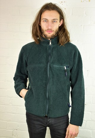 VINTAGE 90'S PATAGONIA ZIP UP FLUFFY FLEECE JACKET