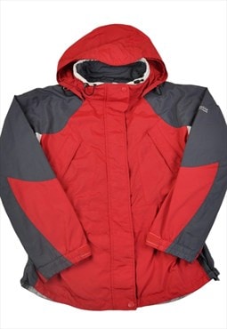 Vintage Columbia Jacket Waterproof Red/Grey Ladies XL